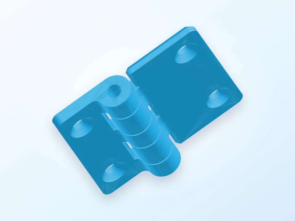 Hinge asymmetric 36 mm 3D model preview