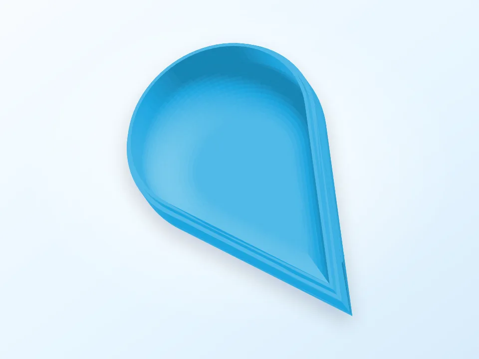Dropshaped box 3D model preview