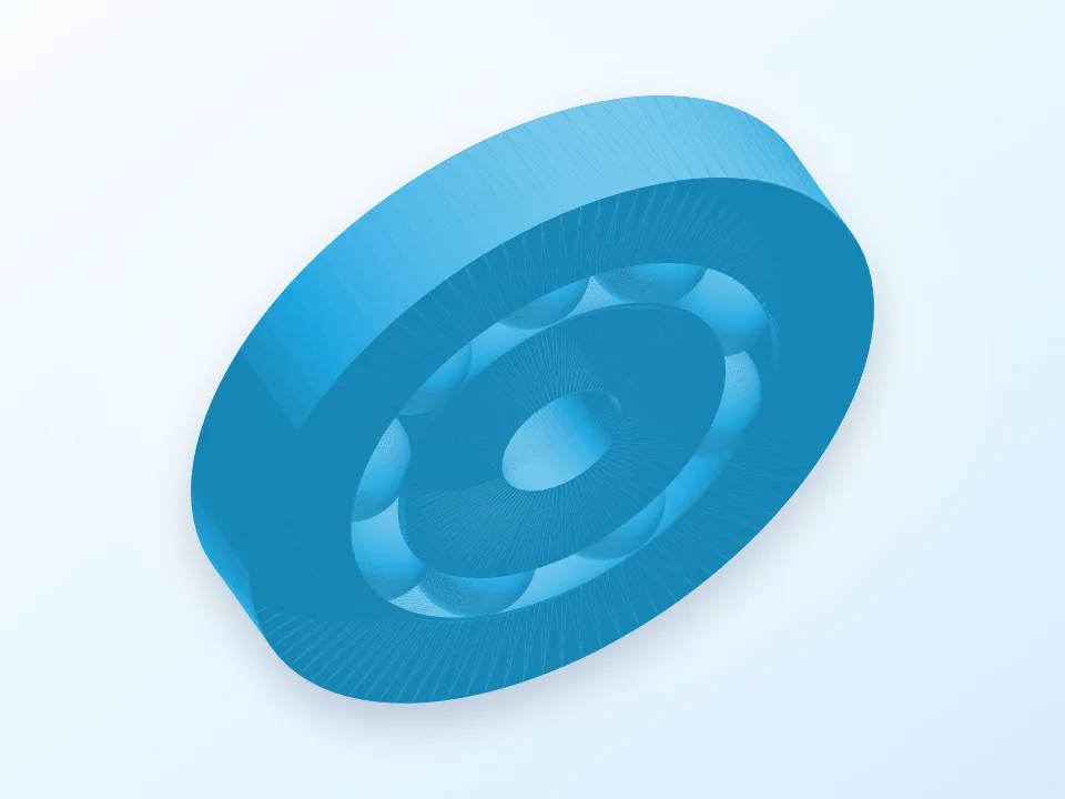 customizable ball bearing 3D model preview