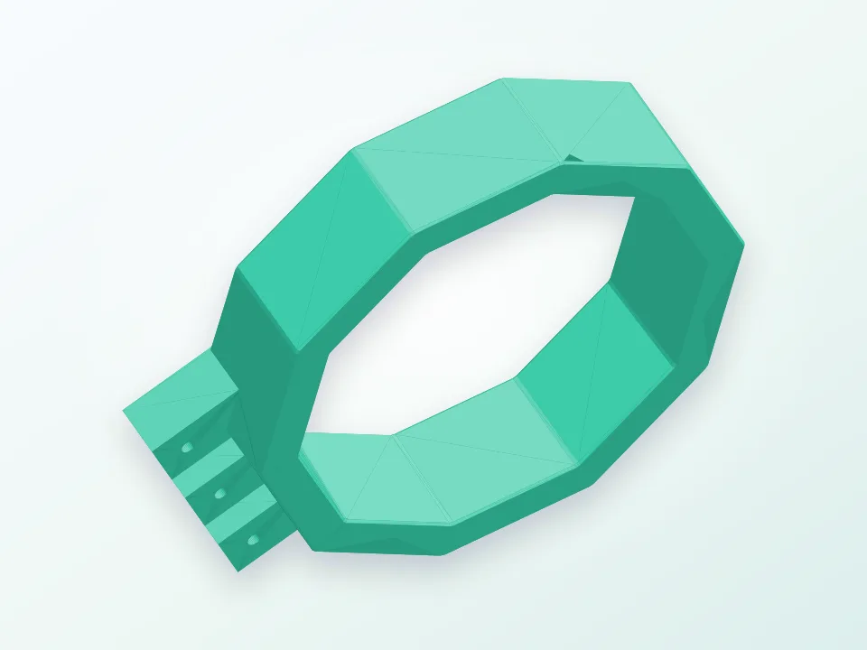 Decagon Cup Holder 3D model preview