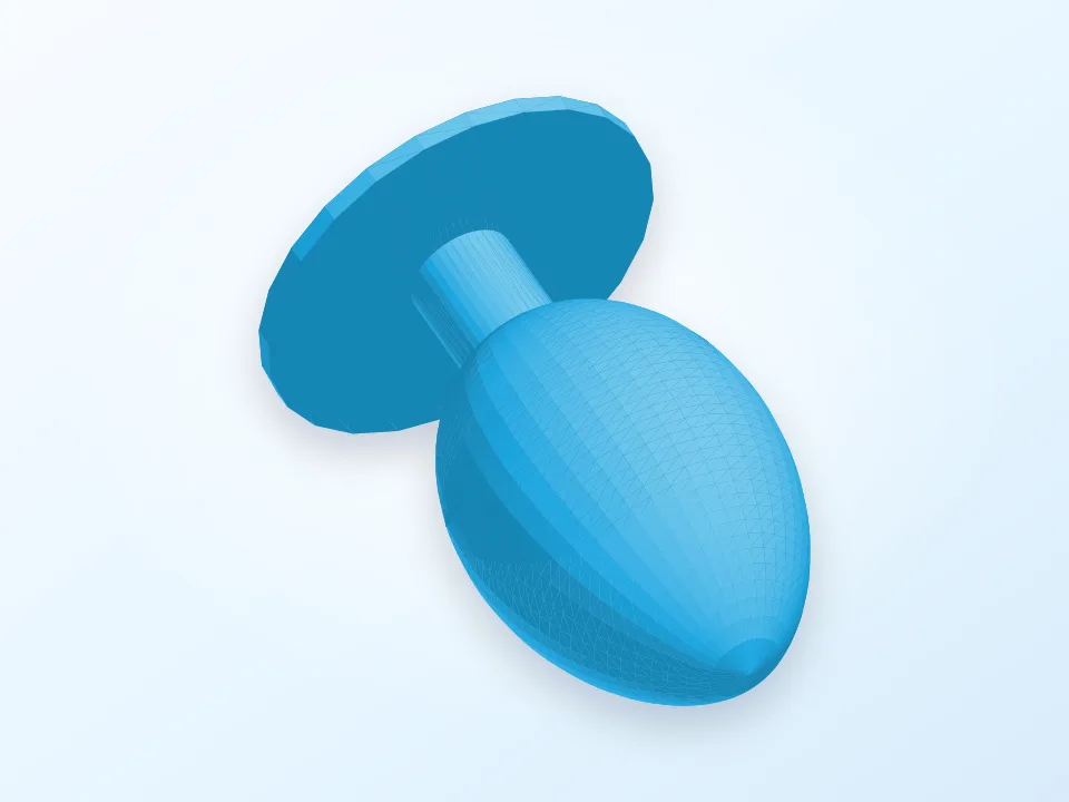 Easter egg on a stand 3D model preview
