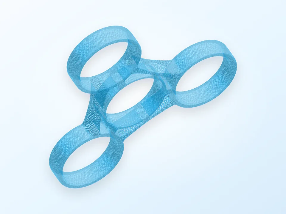 Hand Fidget Spinner 3D model preview