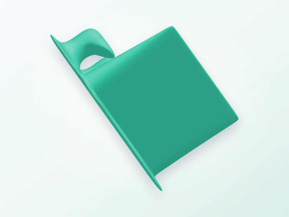 Coat rack with platform 3D model preview