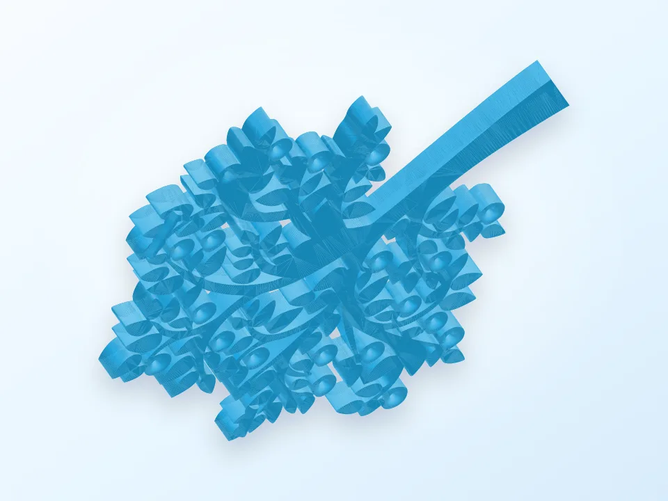 Extruded Tree 3D model preview
