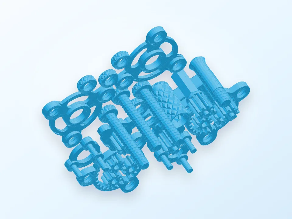 Tiny Planetary Gears Set 3D model preview