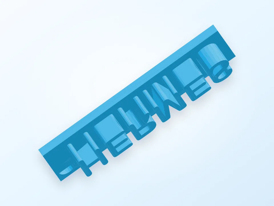 Keychain with Name (HERMES) 3D model preview