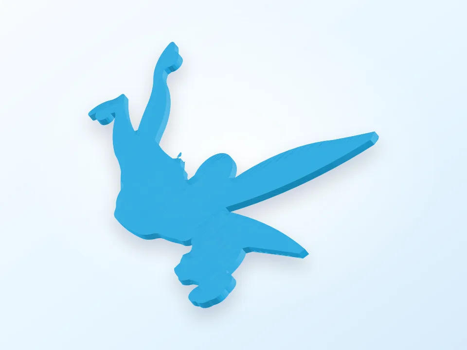 Tinkerbell silhouette 3D model preview