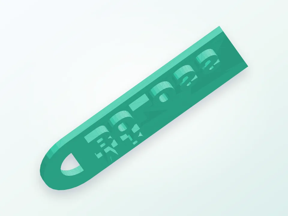 porte cle 3D model preview