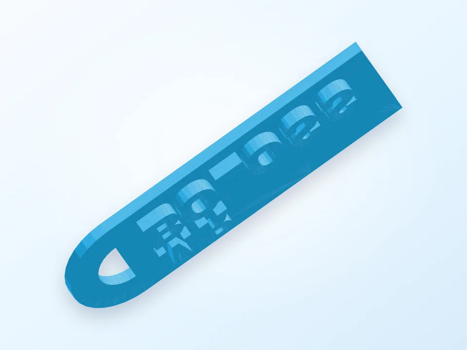 porte cle 3D model preview