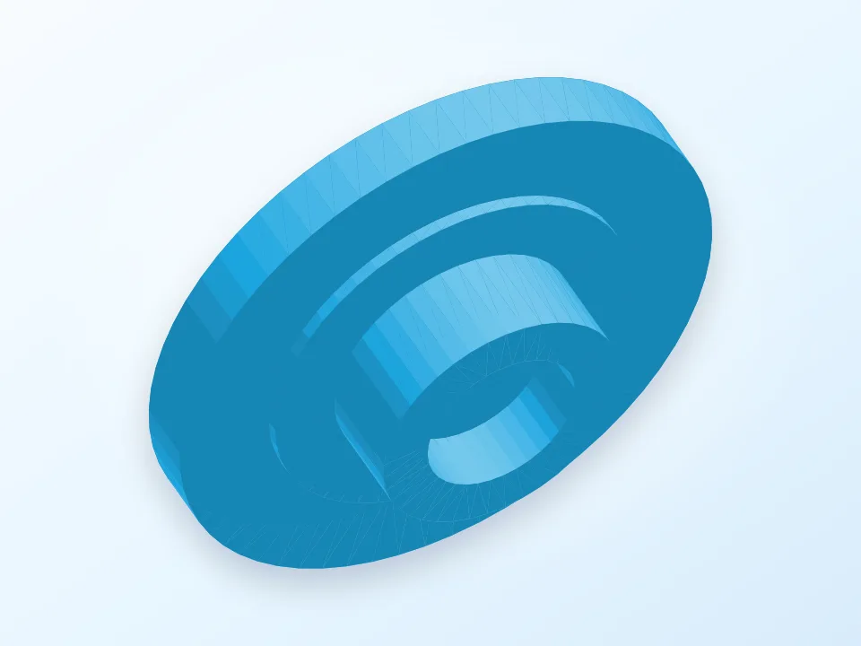 SPINNER CAP WITH INNER RING PROTRUSION 3D model preview