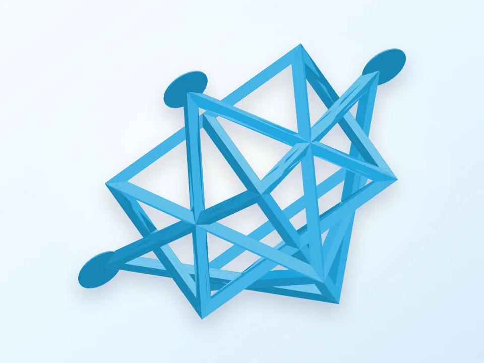 Escher Star minus lizards 3D model preview