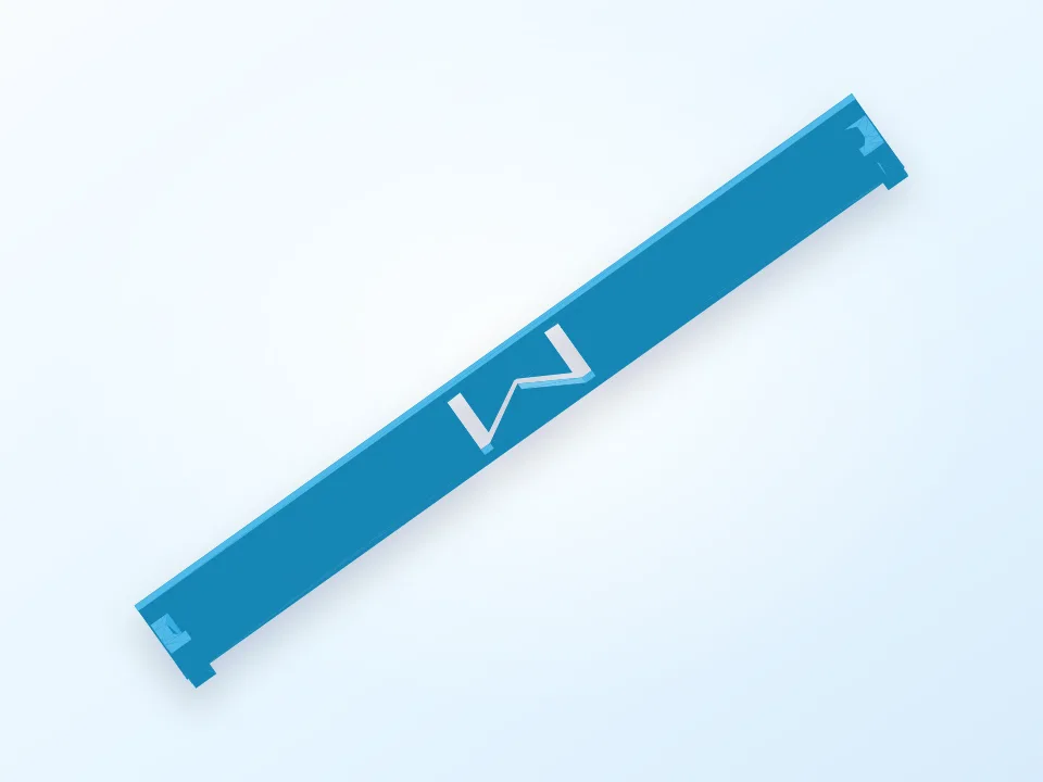 Office Chair Nameplate - Letter M 3D model preview