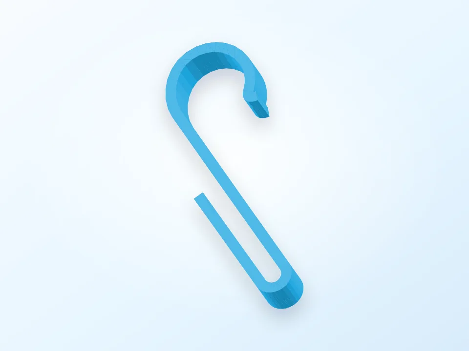 Simple wire clip 3D model preview