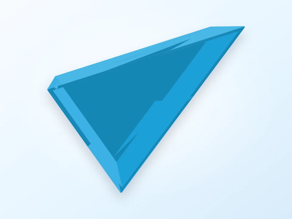 triangle tray 3D model preview