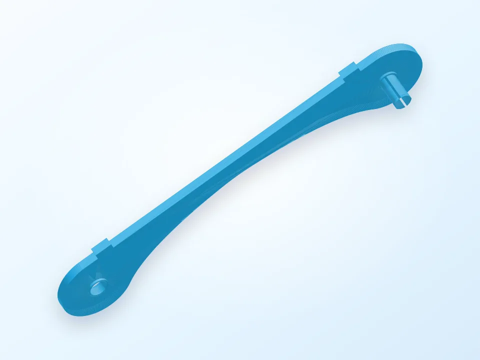 3D preview of a filament spool roller support