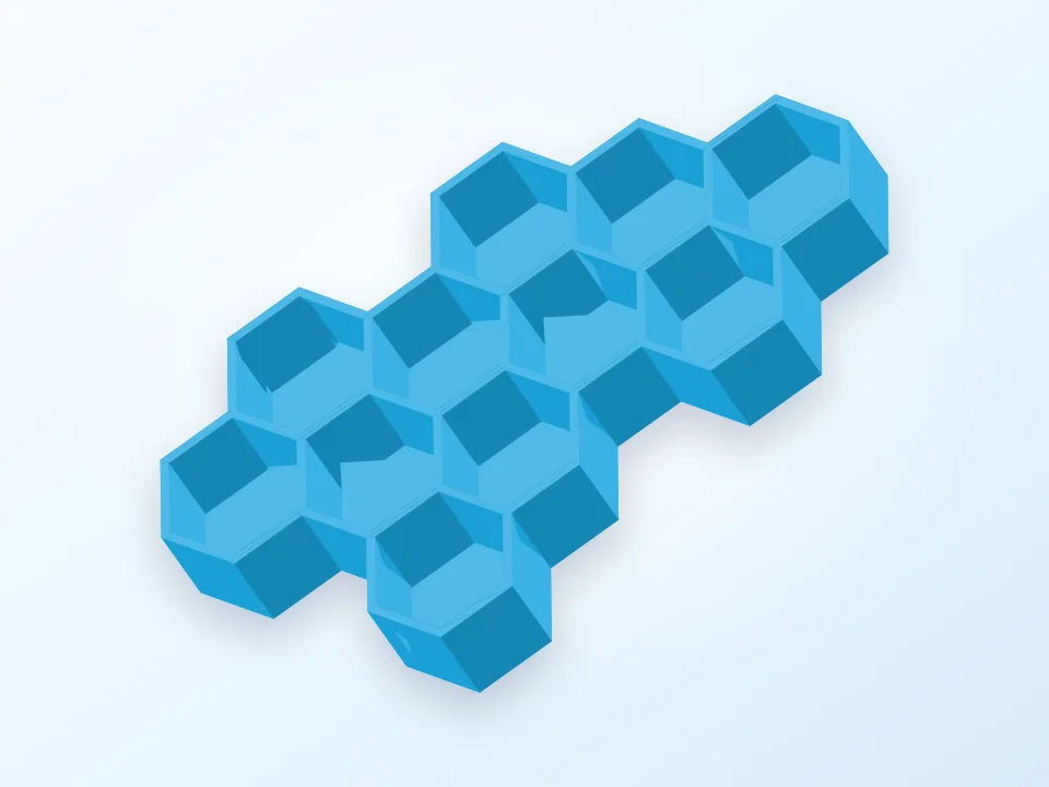 honeycomb Key Organizer 3D model preview