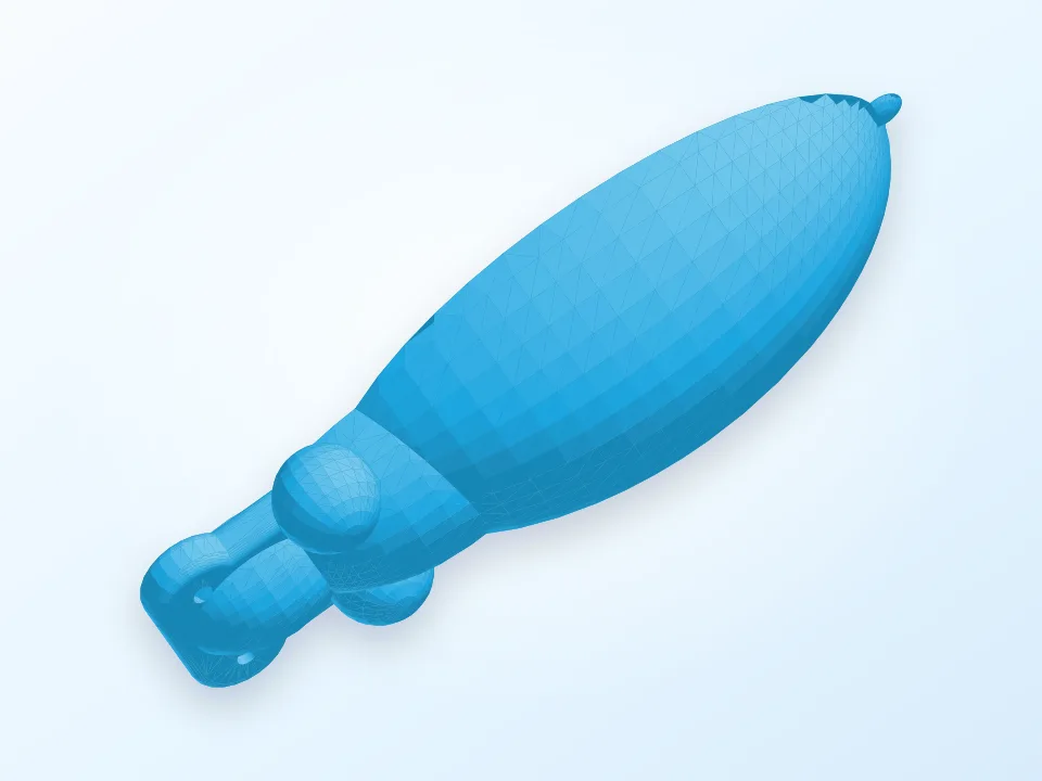 printable Hippo 3D model preview