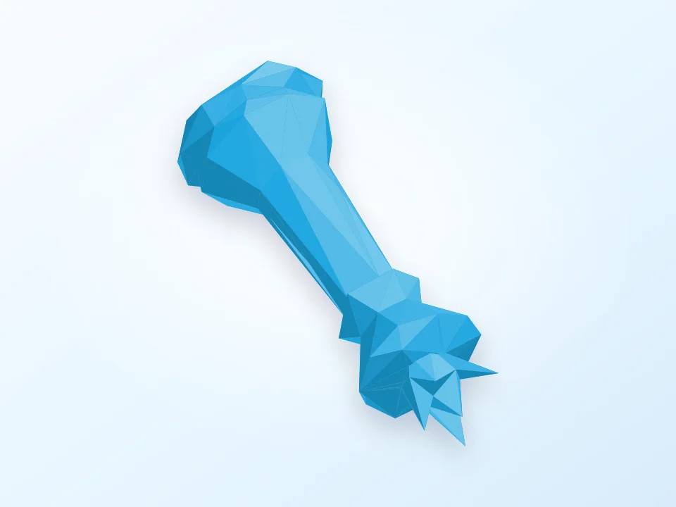 Low Poly King with crown 3D model preview