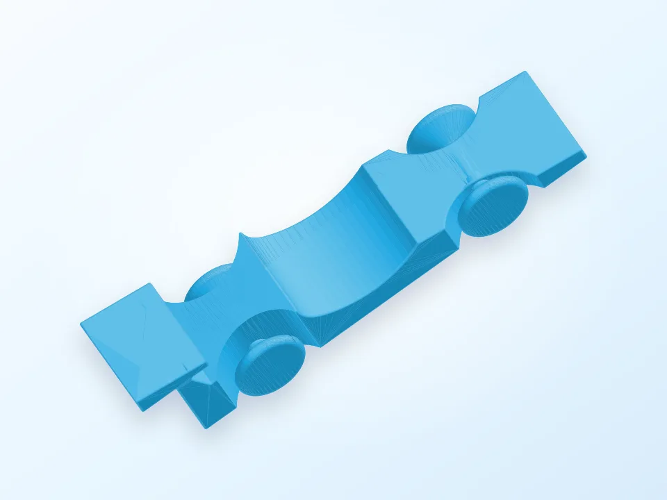 Racecar (print in place) 3D model preview