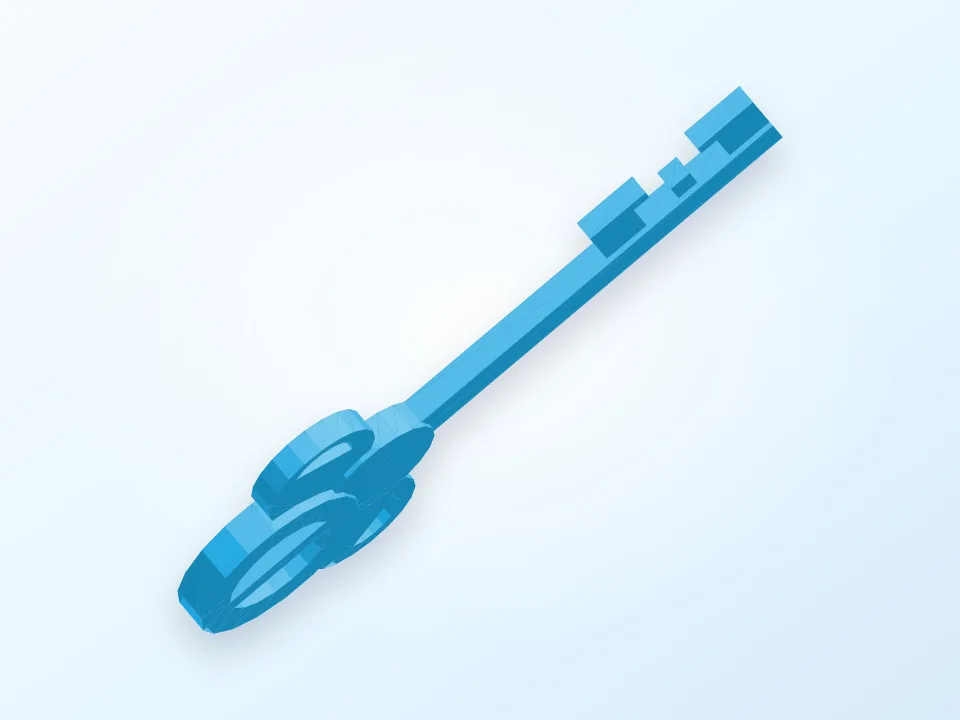 Oversized key 3D model preview