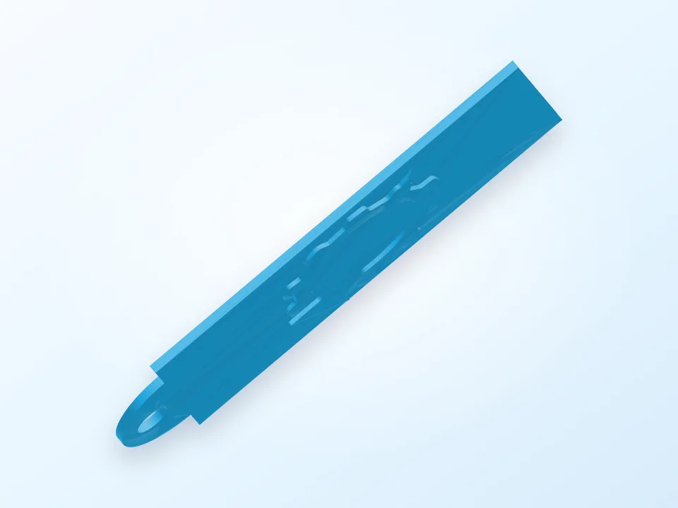 Nail and gear backpack tag 3D model preview