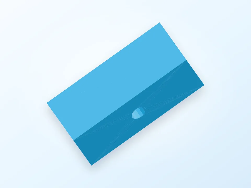 50x20x20mm spacer with 3mm hole in the middle 3D model preview