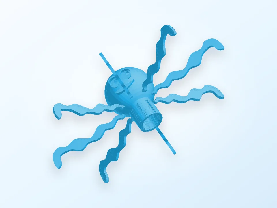 Octopus drain strainer 3D model preview