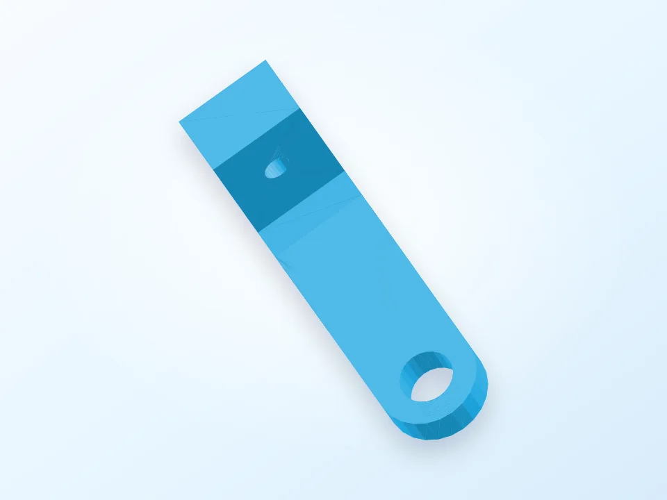 T shape bracket 3D model preview