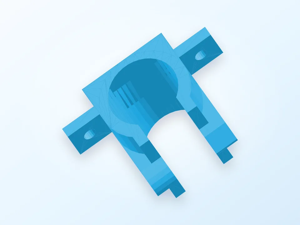 Slim LM10UU Holder Parametric 3D model preview
