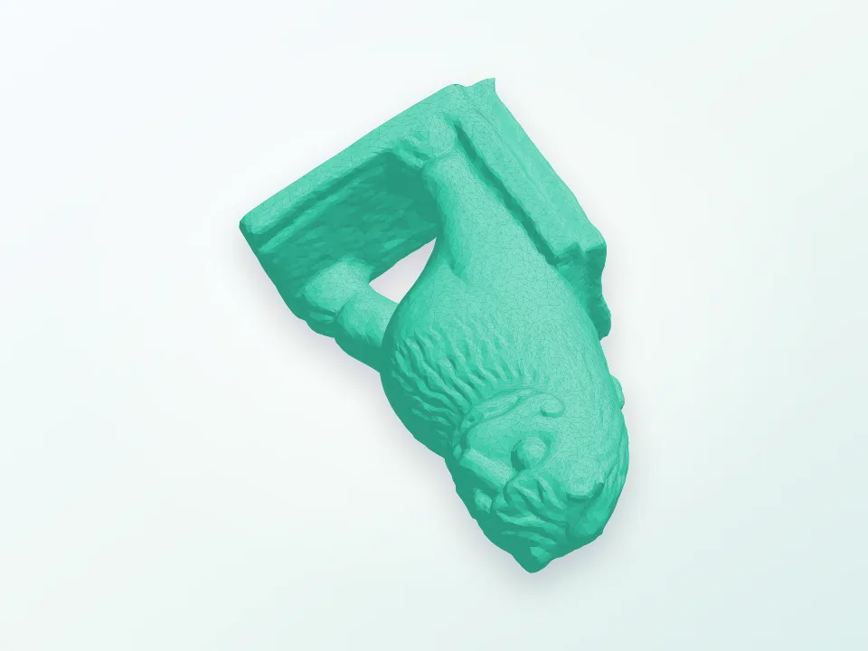 Lion, c. 2nd century India Uttar Pradesh, Mathura region 3D model preview