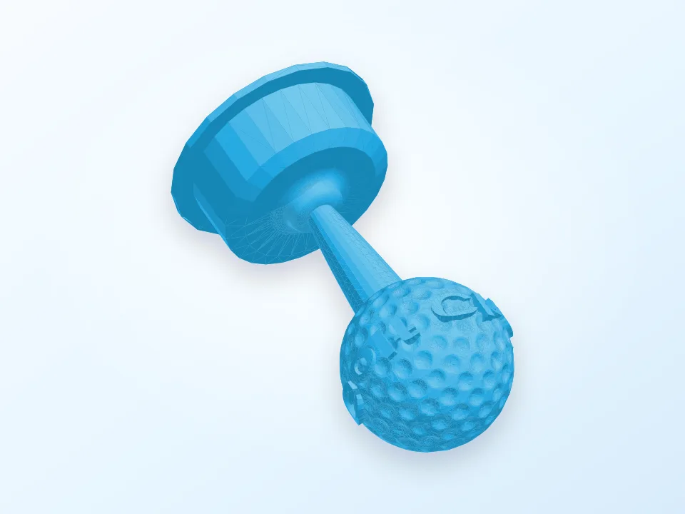 Golf Ball Trophy 3D model preview