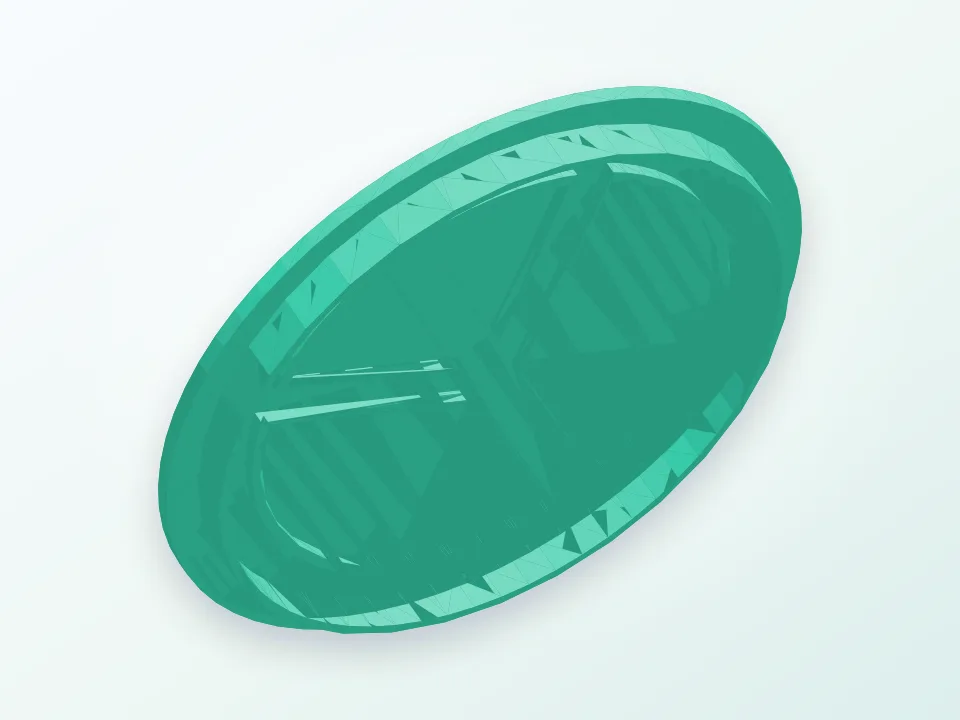 Peace Sign Cookie Cutter 3D model preview