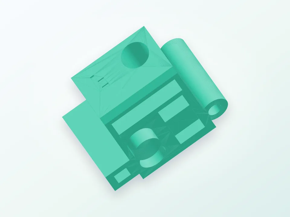 Test object for accuracy check 3D model preview