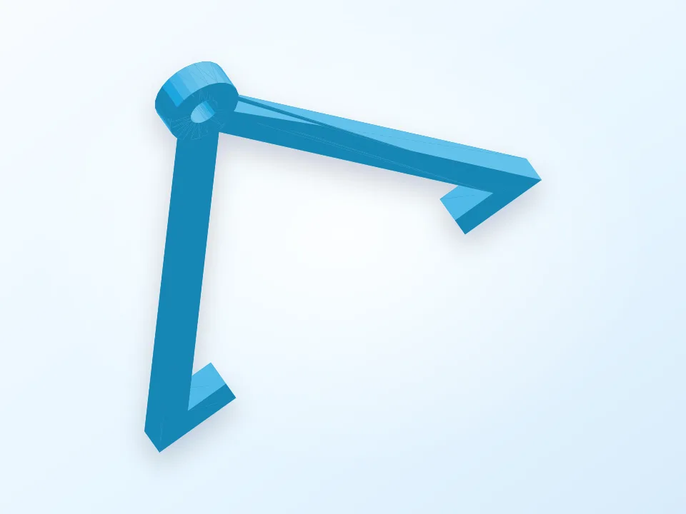 Simple hanger (hook) 3D model preview