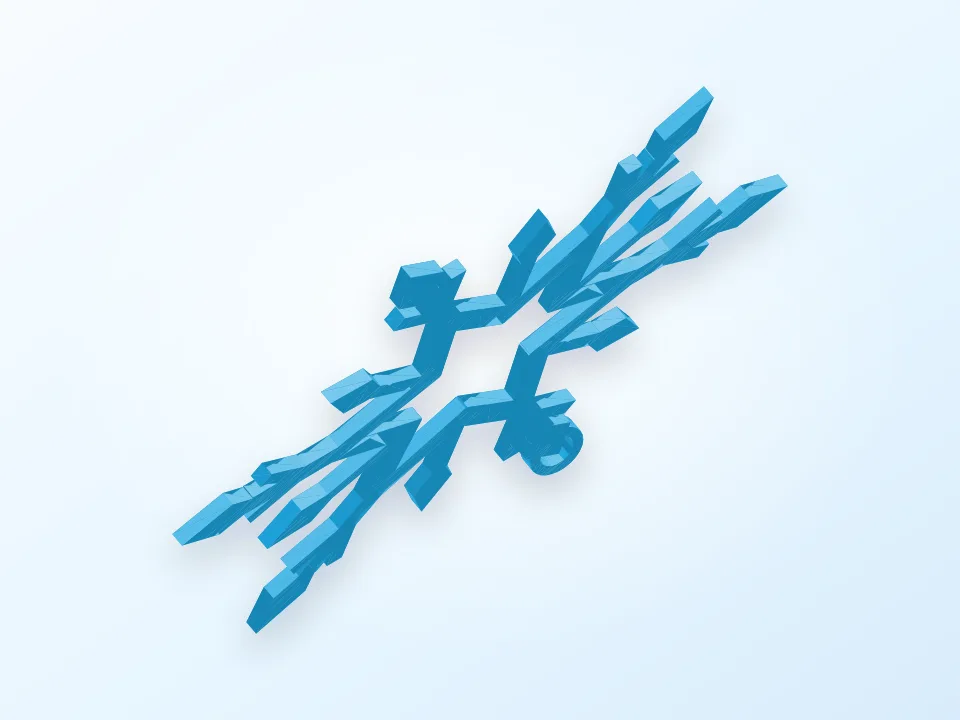 SnowFlake 3D model preview