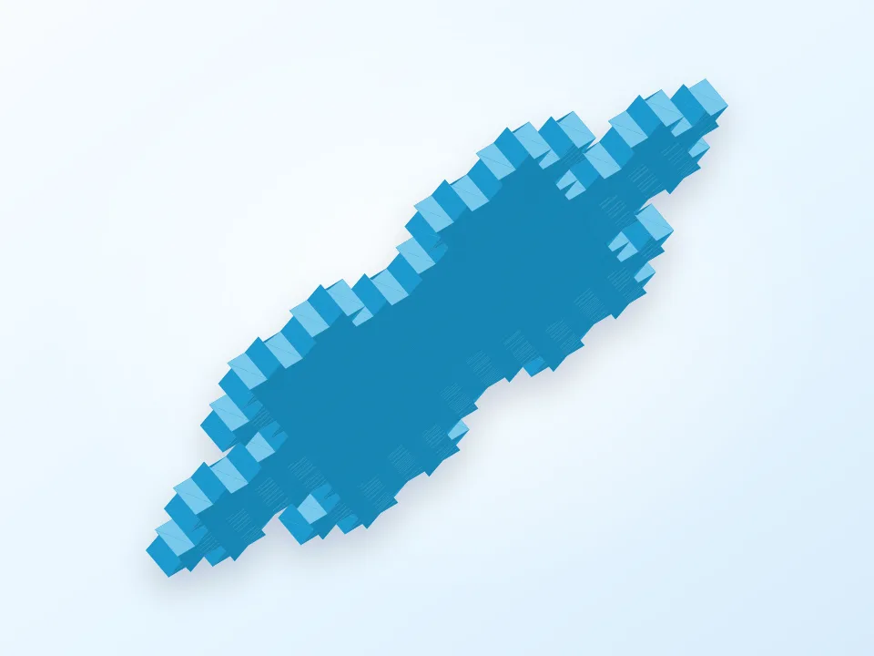 Koch Snowflake 3D model preview
