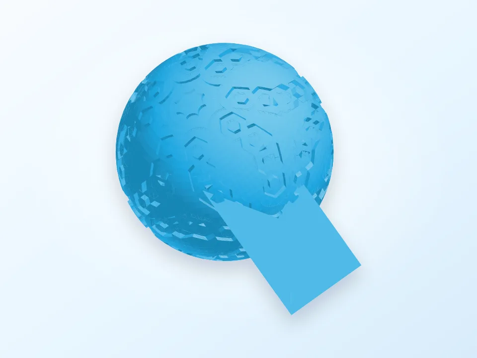 door handle saftey knob 3D model preview