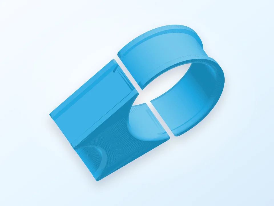 Motorbike lock holder. 3D model preview