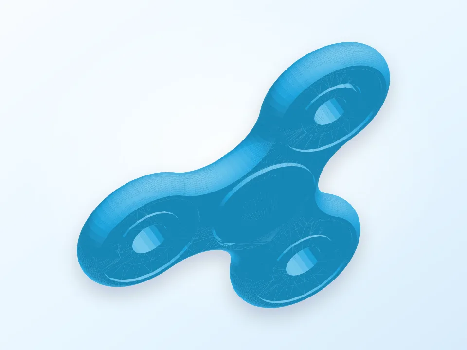 Fidget spinner 3D model preview