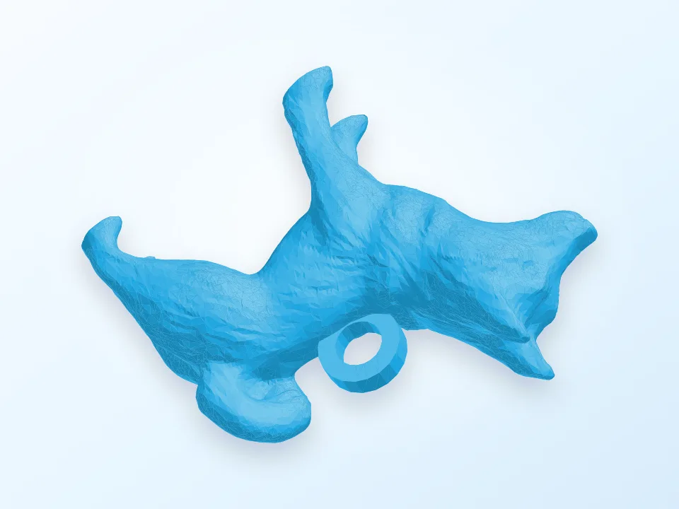 husky with the name jess in its side 3D model preview