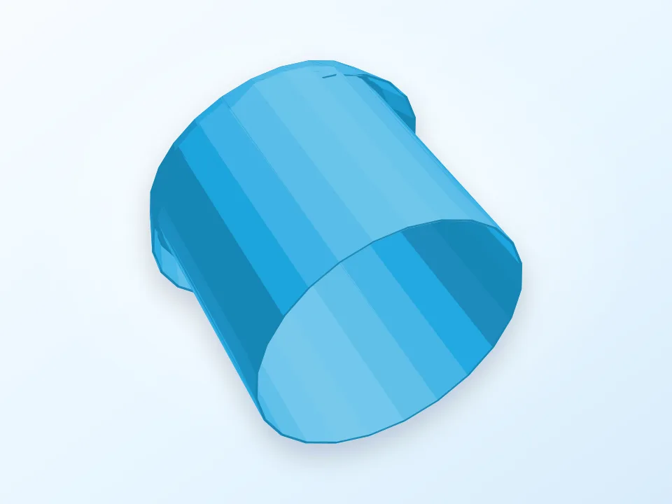 Generated preview of a simple faceted flower pot.