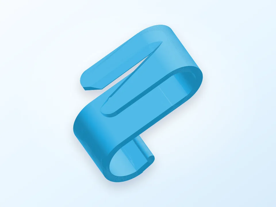 Simple towel hook for a bathroom heater 3D model preview
