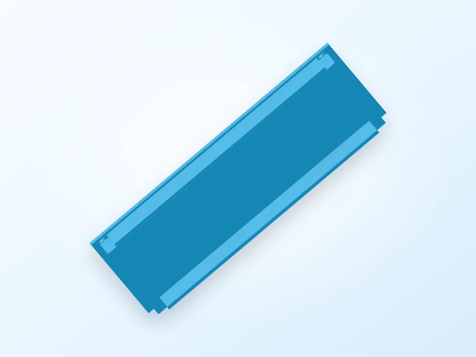 100 mm Box and Lid with Screw Holes 3D model preview