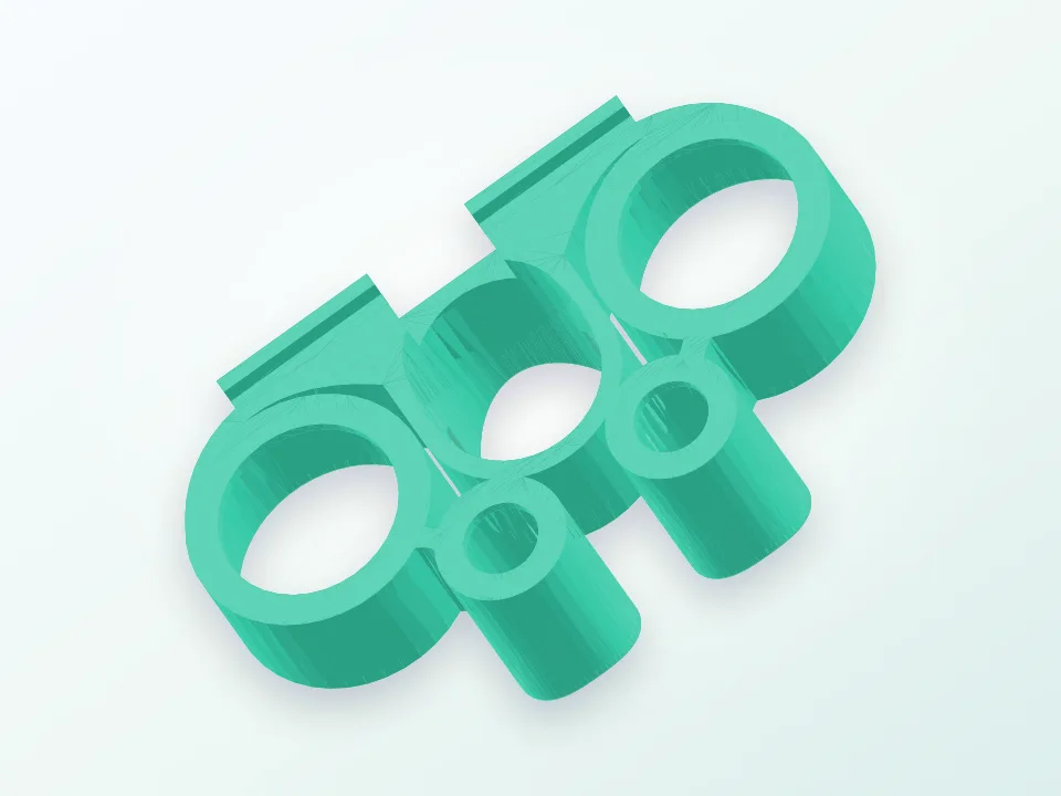Support for 3 Oral-B and 2 glass 3D model preview