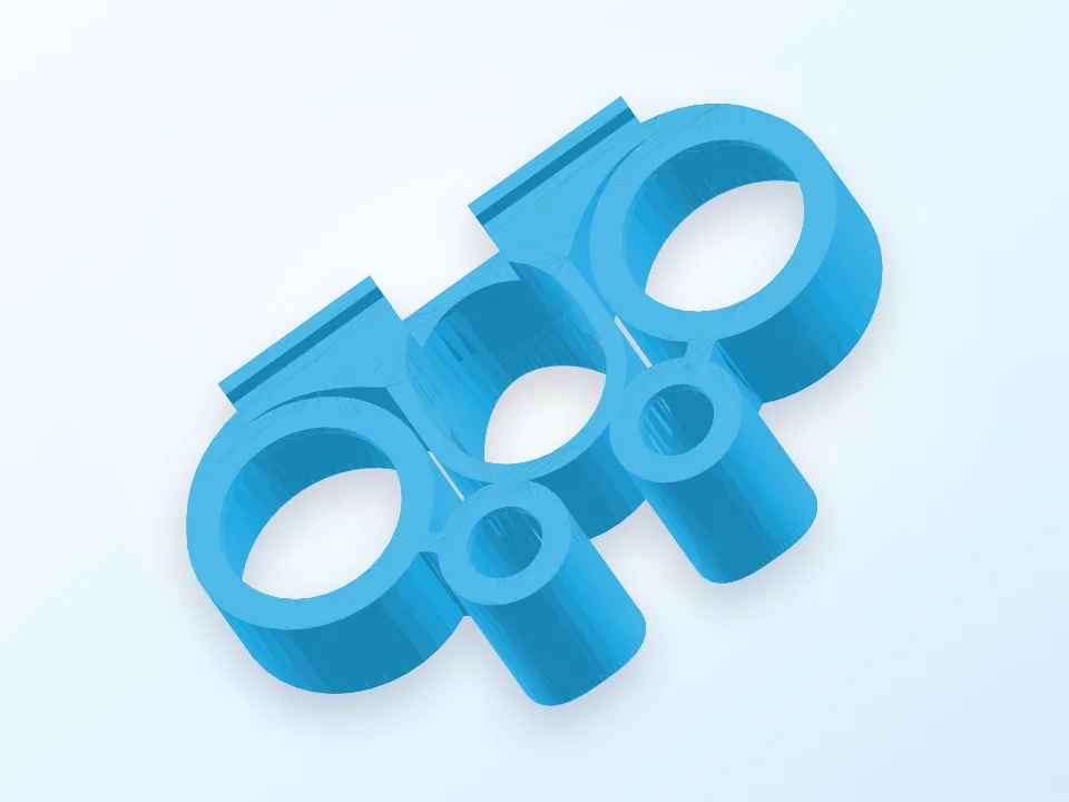 Support for 3 Oral-B and 2 glass 3D model preview