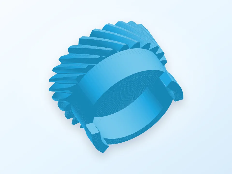 engranaje elicoidal odometro 3D model preview