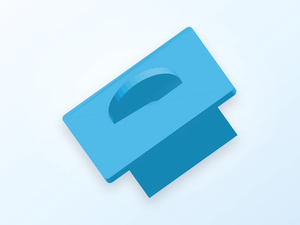 USB receptacle blanking cap 3D model preview