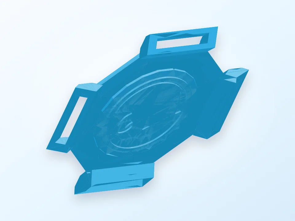 Hawkman Chest Buckle 3D model preview