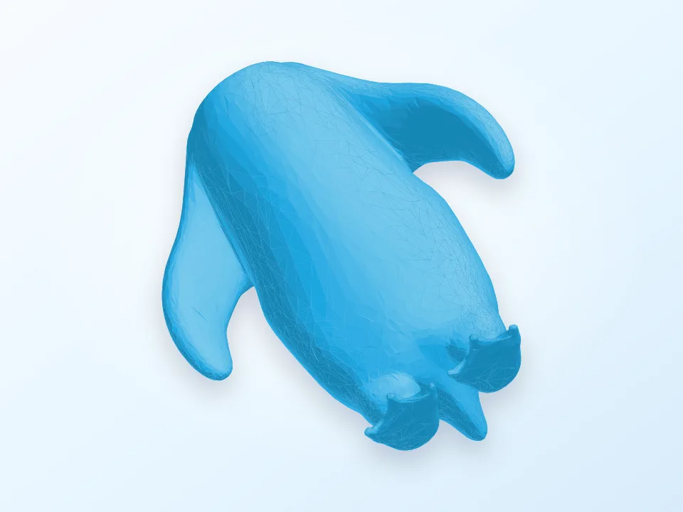 Penguin no Supports 3D model preview