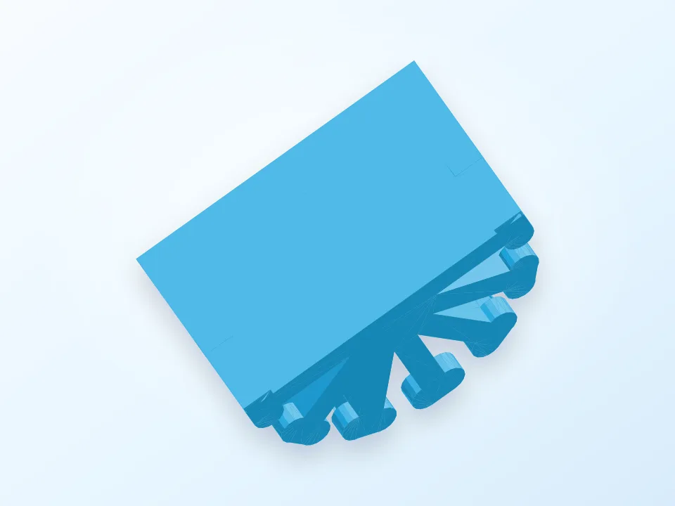 Parts for a tool holder, ID card case and mini bag. 3D model preview